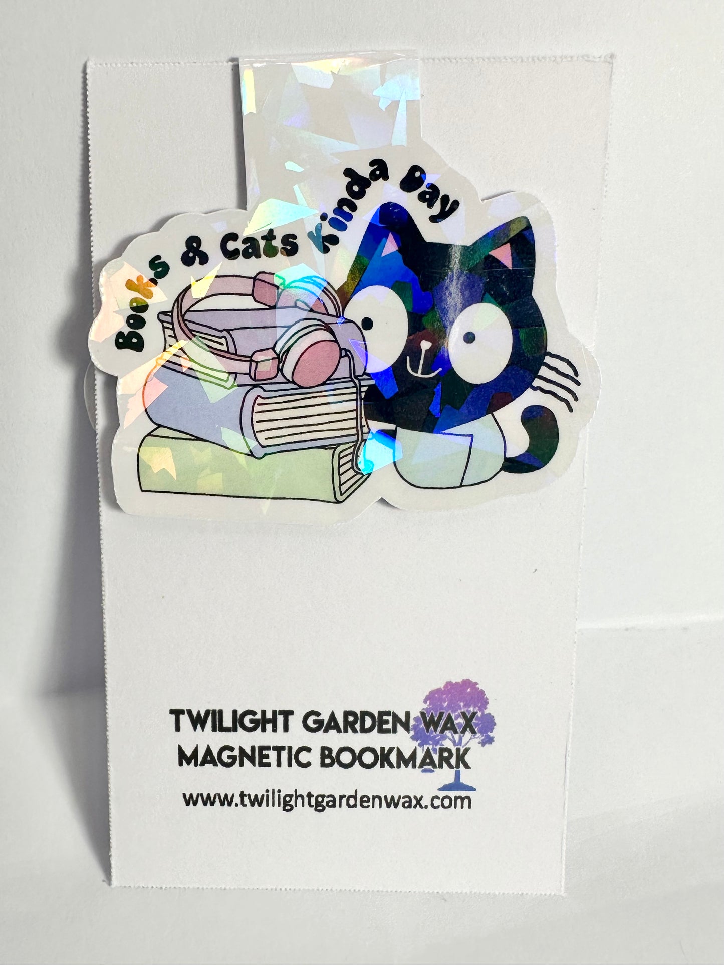 Books and Cats Kinda Day Magnetic Bookmark