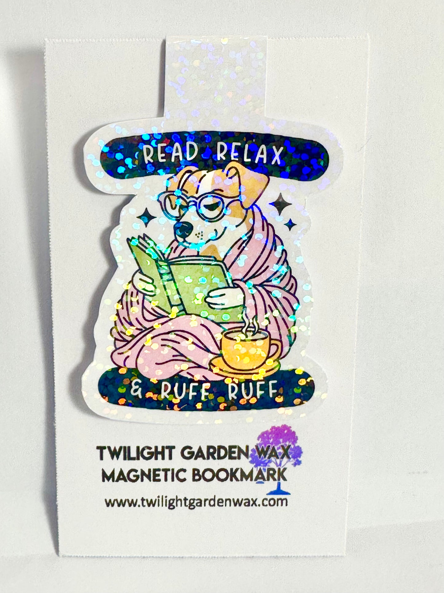 Read, Relax and Ruff Ruff Magnetic Bookmark