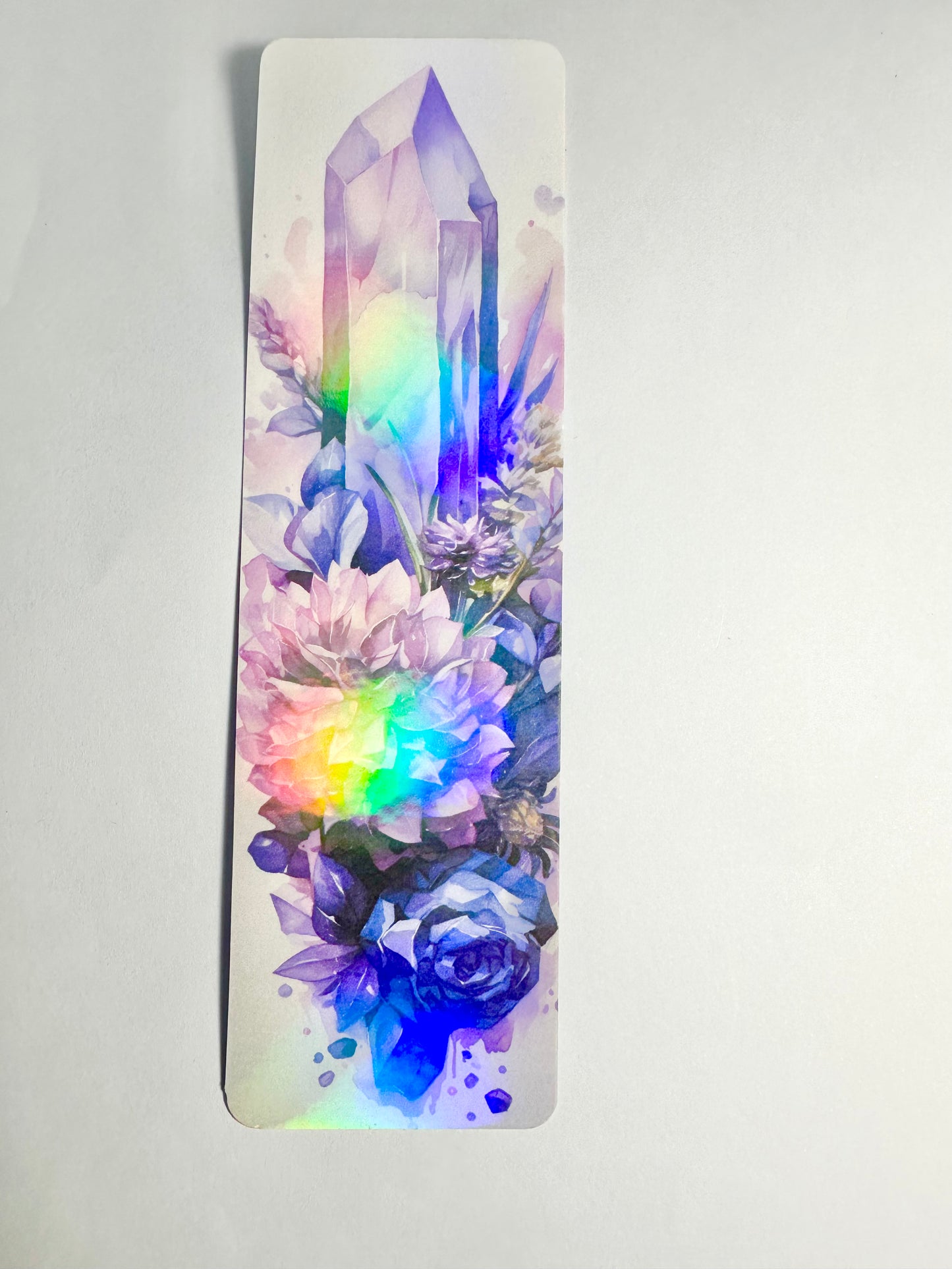 Crystal and Flowers Traditional Bookmark