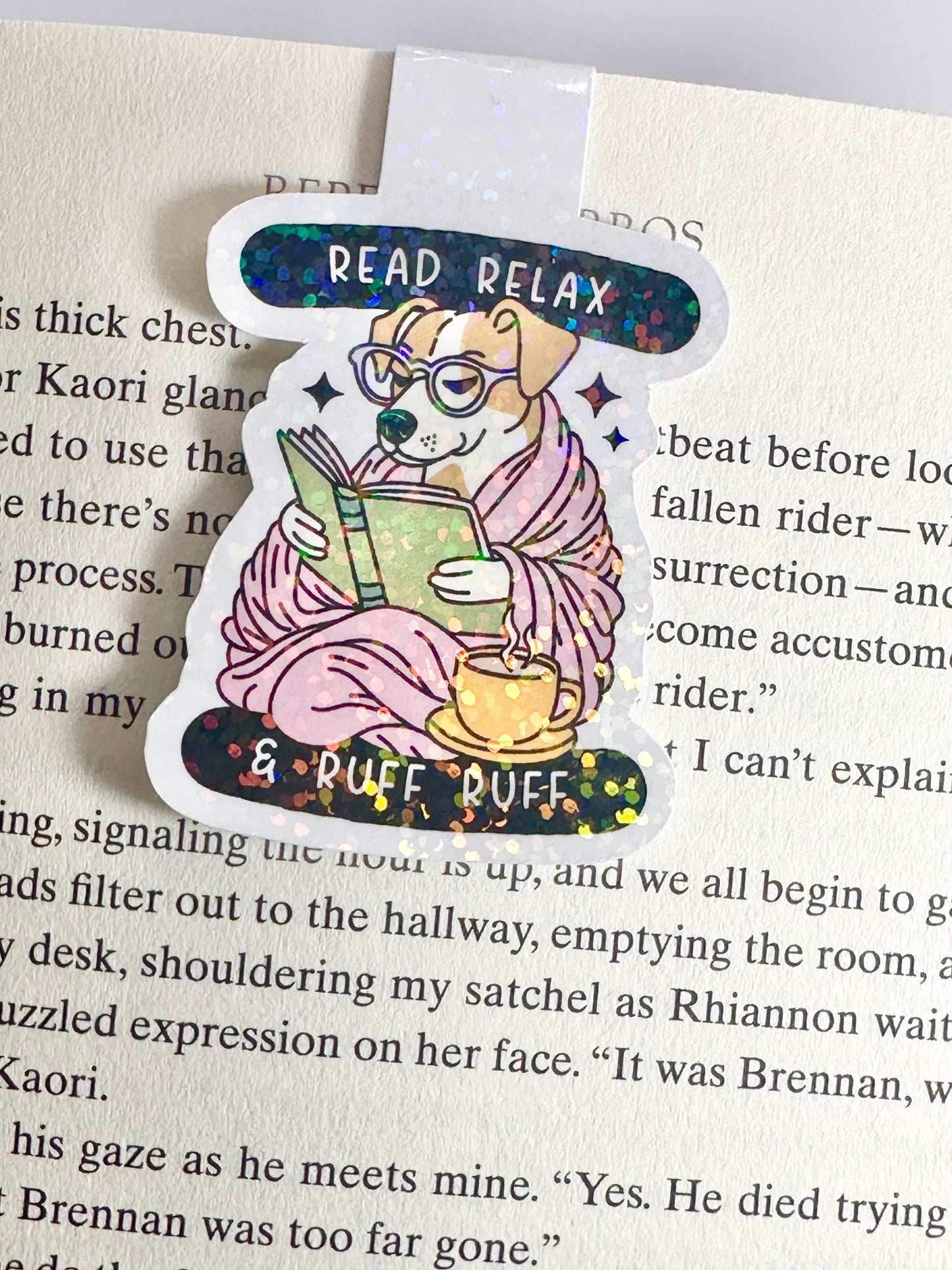 Read, Relax and Ruff Ruff Magnetic Bookmark