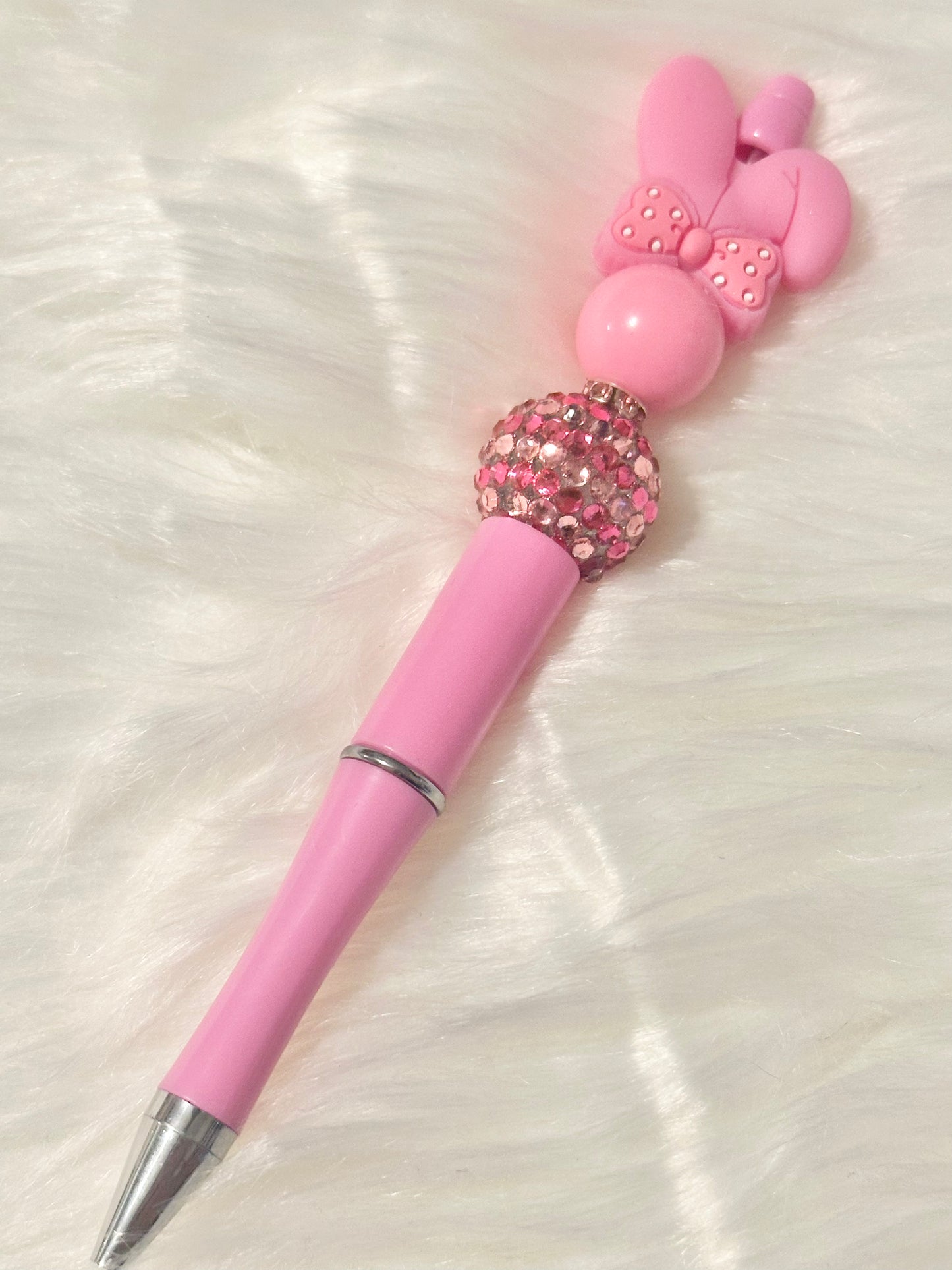 Pink Bunny Ears Decorated Pen