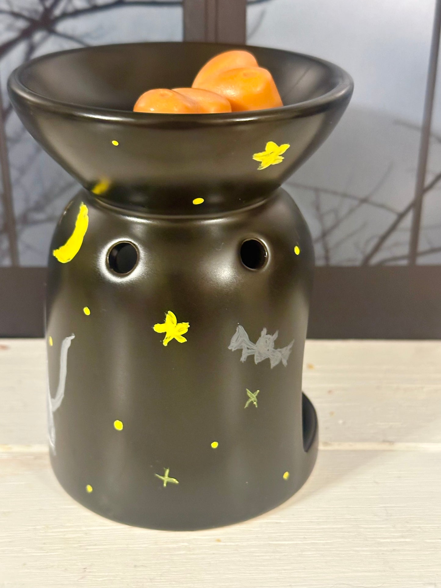 Cat Ghost Hand-Painted Wax Warmer