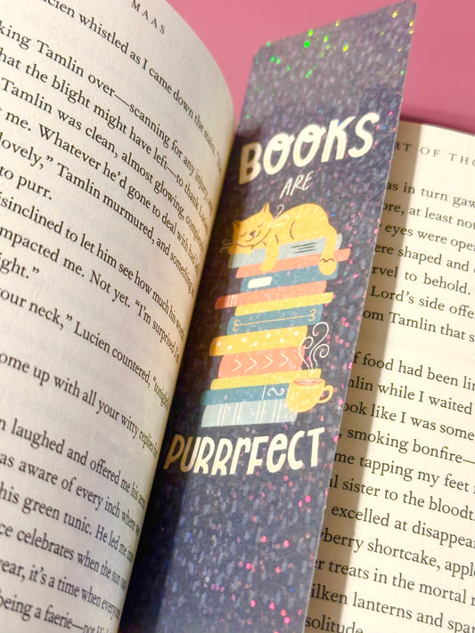 Books are Purrrfect Traditional Bookmark