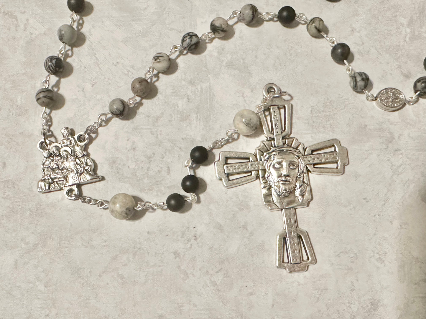 Shades of Grey Handmade Rosary