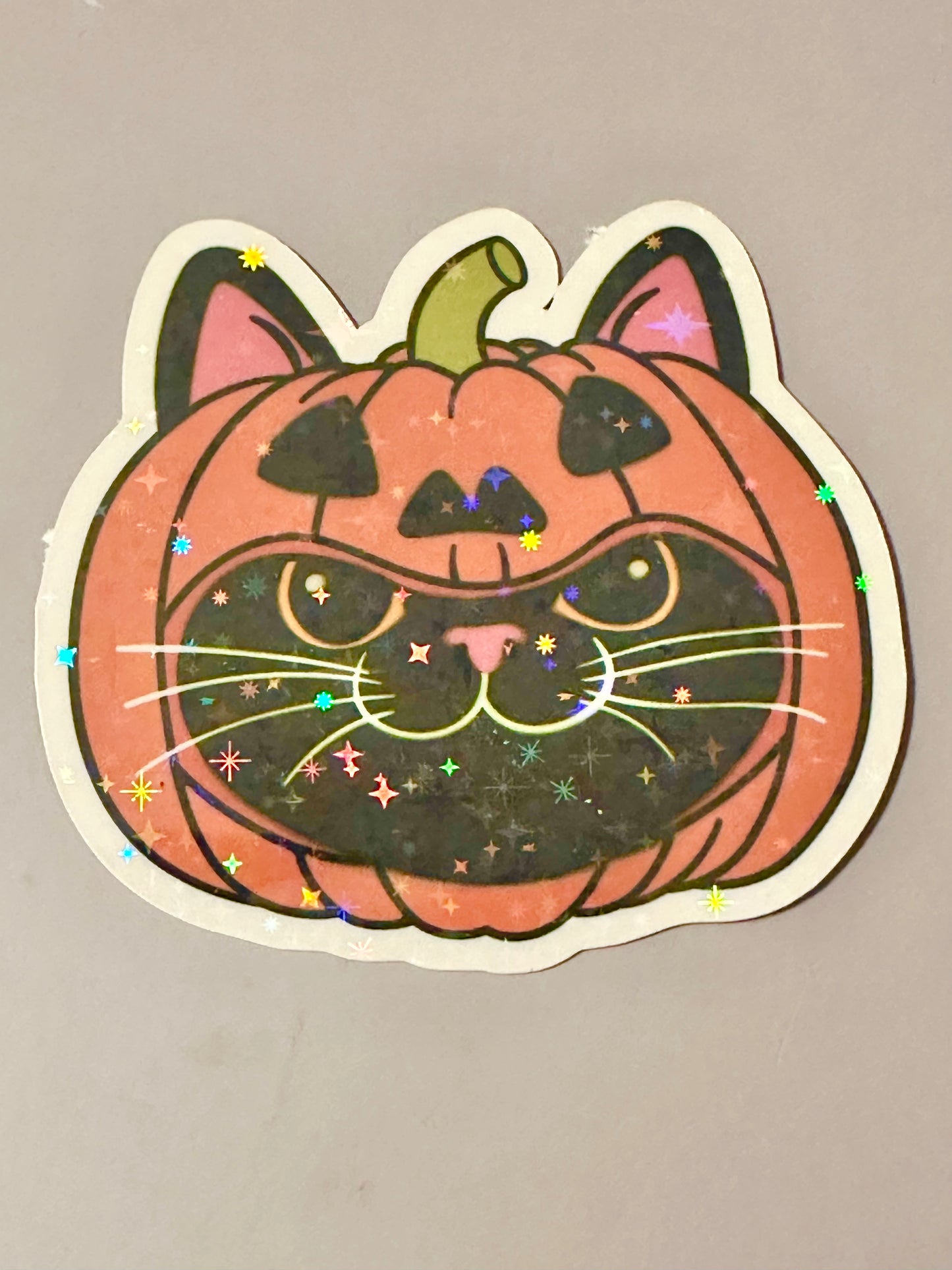 Cat Jack O'Lantern Sticker