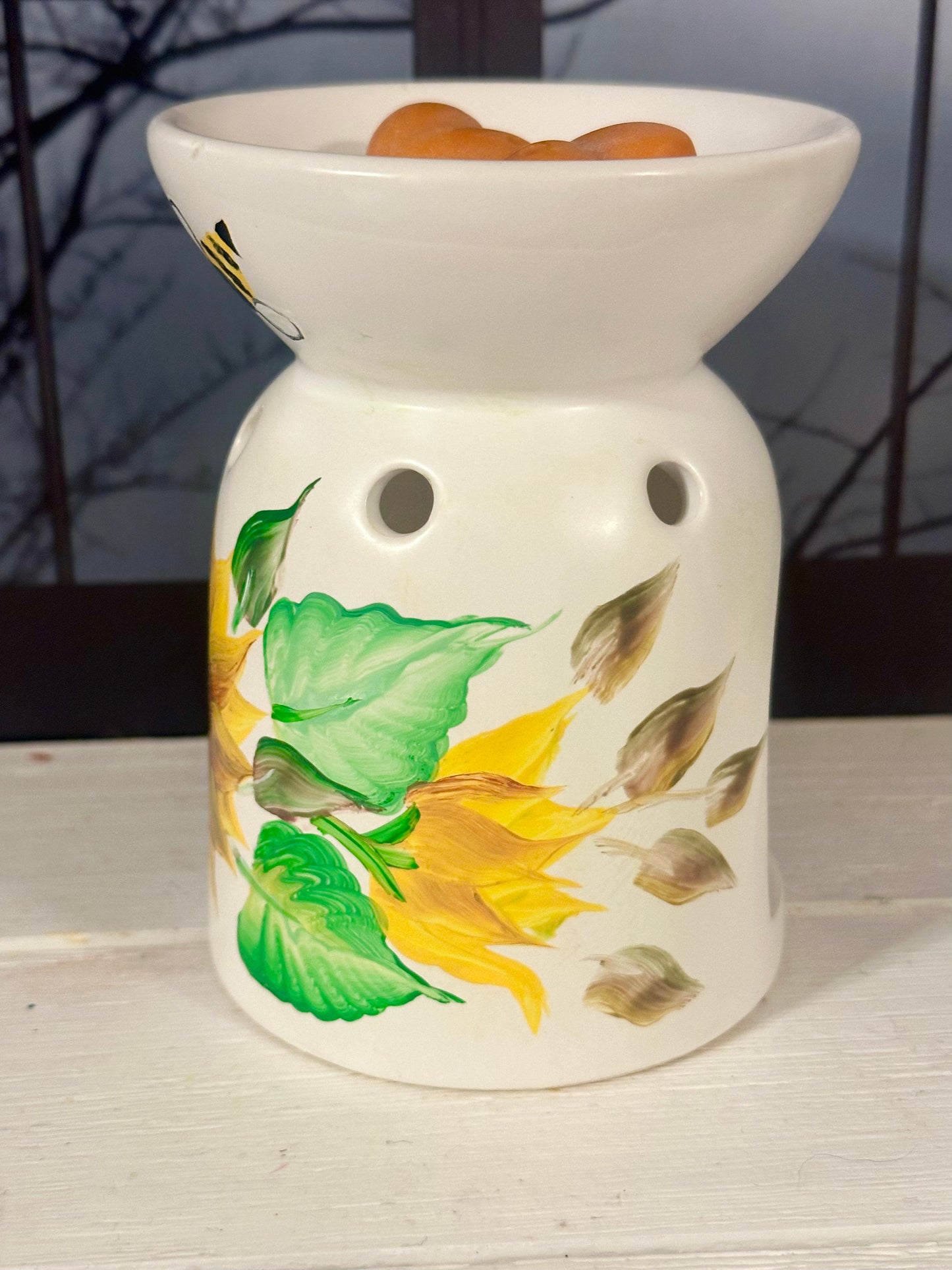 Sunflower Hand-Painted Wax Warmer