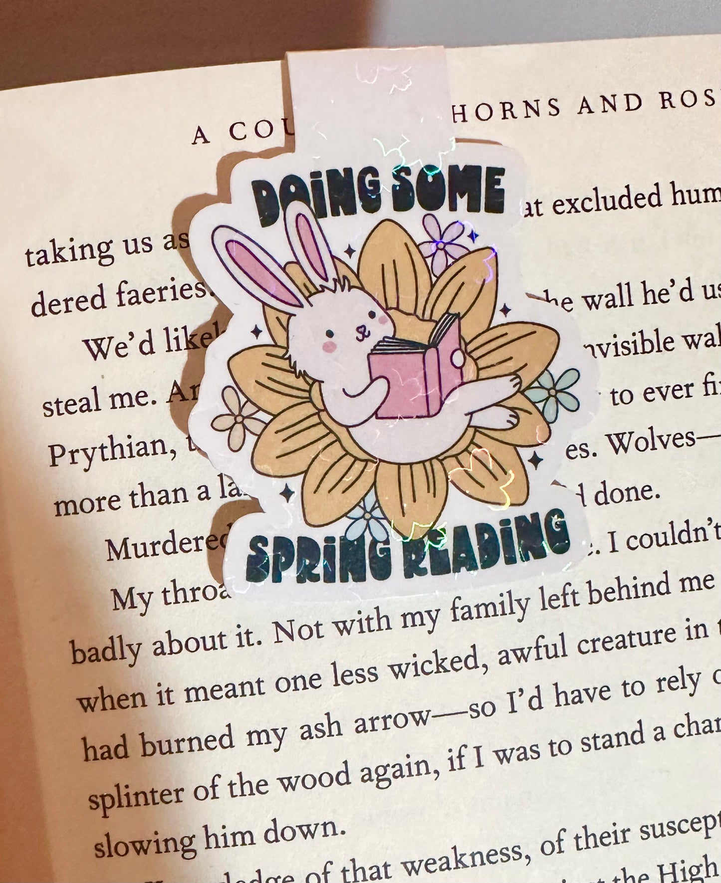 Doing Some Spring Reading Magnetic Bookmark