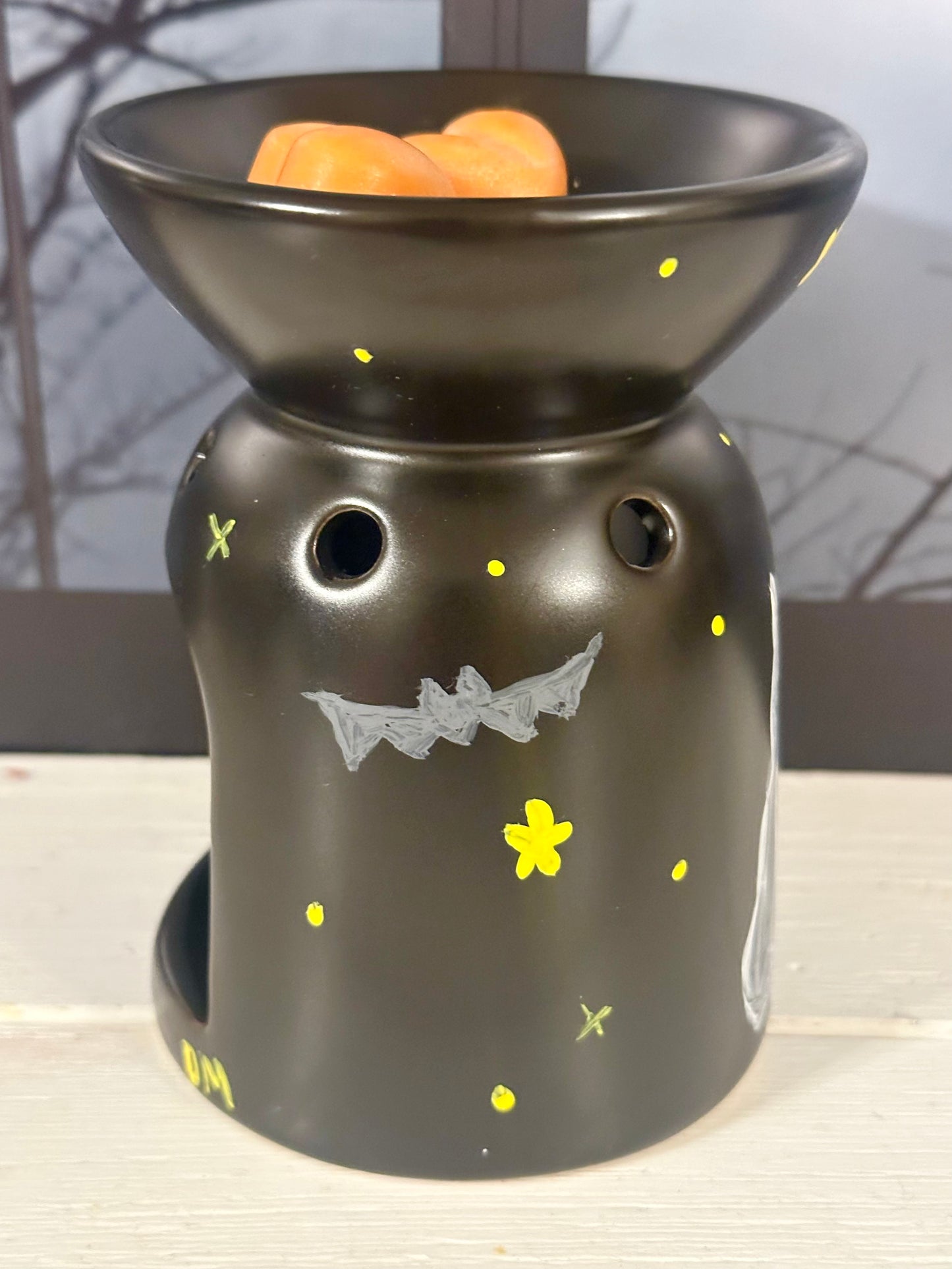 Cat Ghost Hand-Painted Wax Warmer