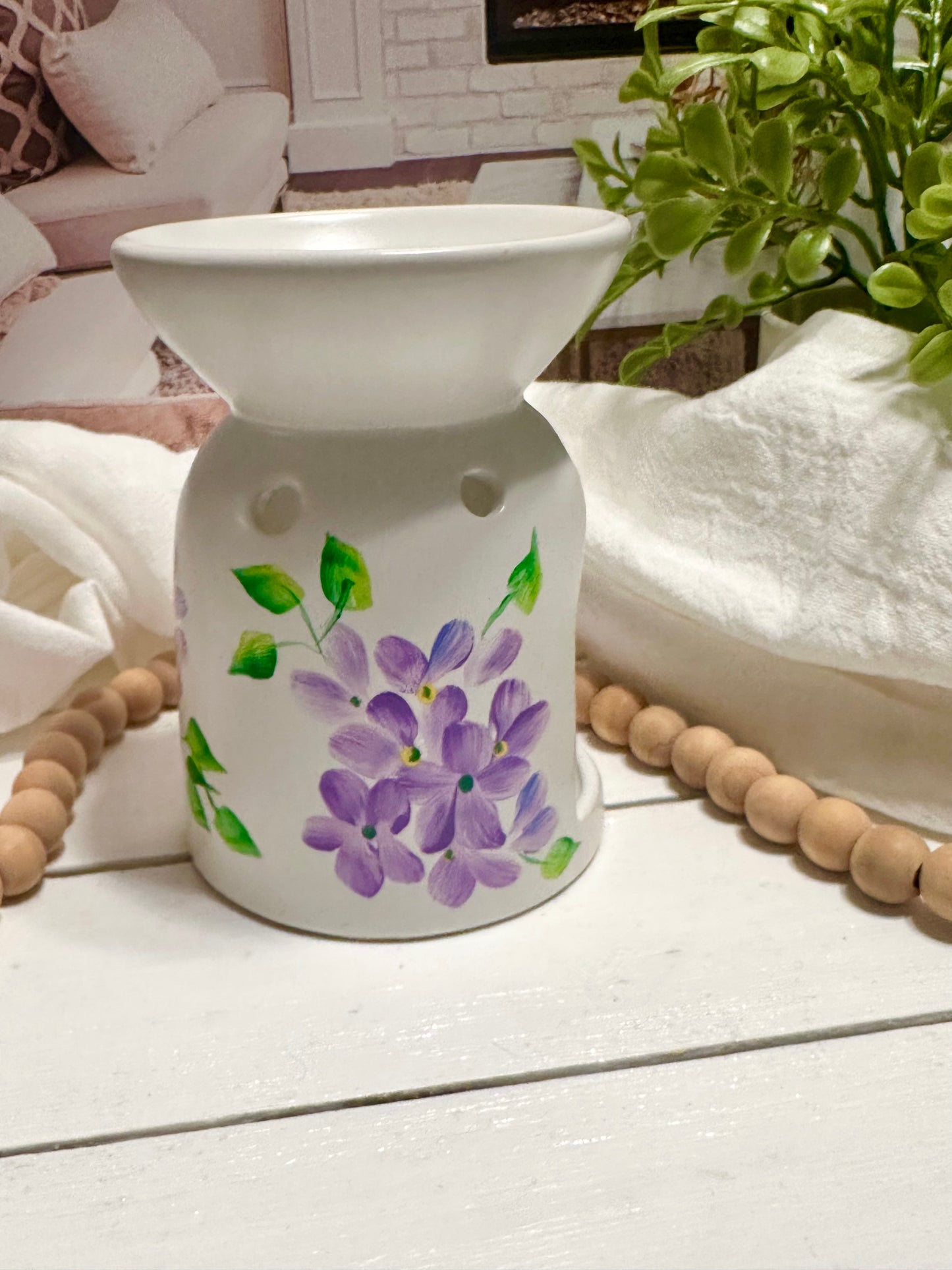 Purple Hydrangea Hand-Painted Wax Warmer