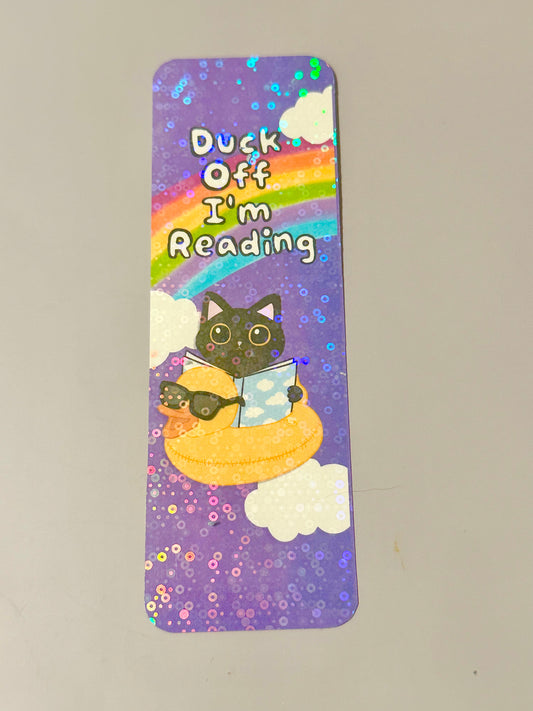 Duck Off I'm Reading Traditional Bookmark