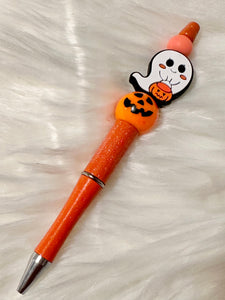 Pumpkin Ghost Decorated Pen